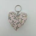 Floral Heart Keyring White Background
