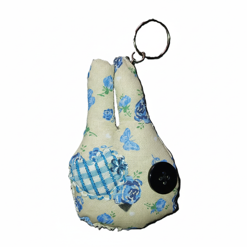 Keyring Rabbit-2 - brown rabbit, white background